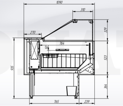 Витрина холодильная CRYSPI SONATA Q ВПН 1500
